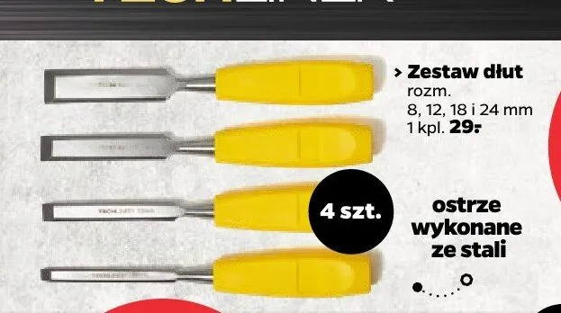 Zestaw dłut Techliner promocja w Netto