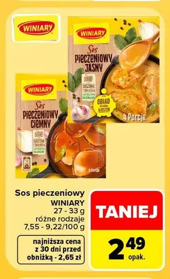 Sos pieczeniowy jasny Winiary promocja w Carrefour Market