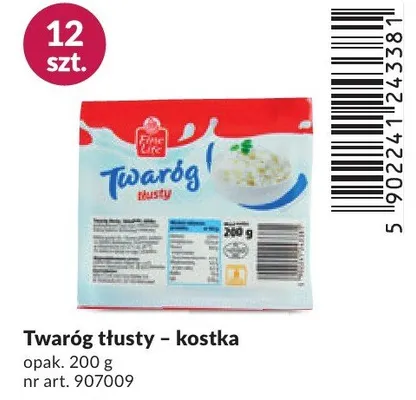 Twaróg tłusty - kostka promocja w Makro