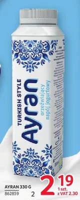 Orzeźwiający napój jogurtowy Ayran promocja w Selgros