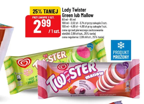Lody Algida Twister Mallow promocja w POLOmarket