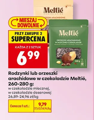 Orzeszki arachidowe w czekoladzie mlecznej Meltie promocja w Biedronka