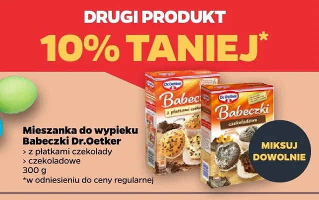Mieszanka do wypieku - babeczki z płatkami czekolady DRUGIE -10% Dr.Oetker promocja w Netto