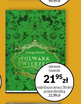 Książka Folwark zwierzęcy oprawa twarda George Orwell promocja w Empik