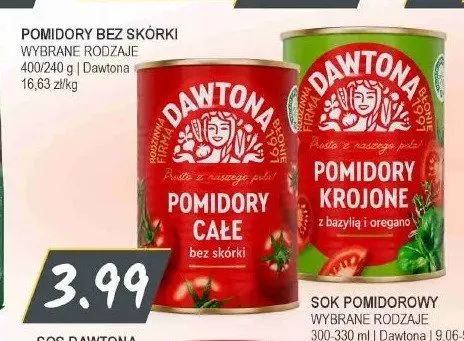 Pomidory krojone z bazylią i oregano Dawtona promocja w Słoneczko