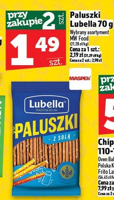 Paluszki Lubella z solą MW Food promocja w TOPAZ