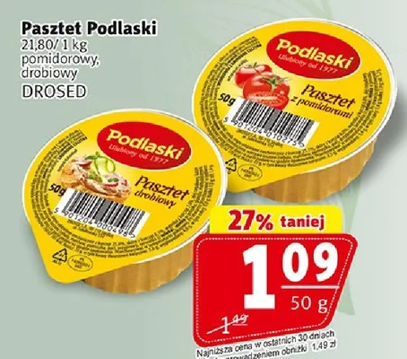 Pasztet Podlaski drobiowy Drosed promocja w Prim Market