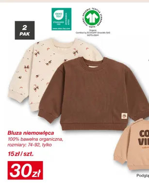Bluza niemowlęca 2-pak promocja w KiK