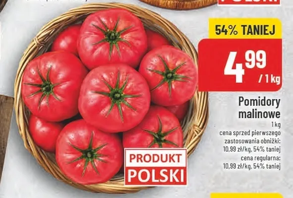 Pomidory malinowe promocja w POLOmarket