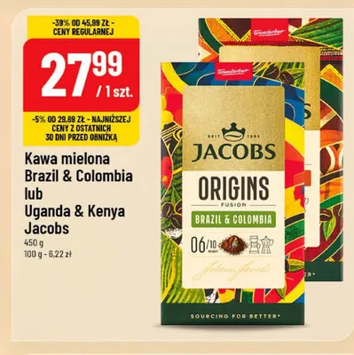 Kawa mielona Jacobs Origins Fusion Uganda & Kenya promocja w POLOmarket