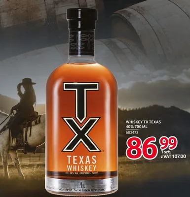 Whisky TX TEXAS 40% 700 ML promocja w Selgros