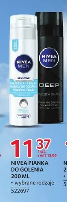 Pianka do golenia Nivea Men Sensitive promocja w Selgros