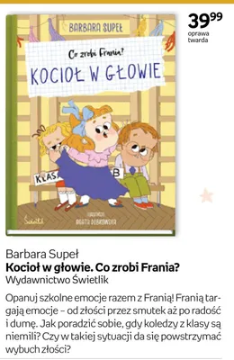 Książka Kocioł w głowie. Co zrobi Frania? Barbara Supeł oprawa twarda promocja w Empik