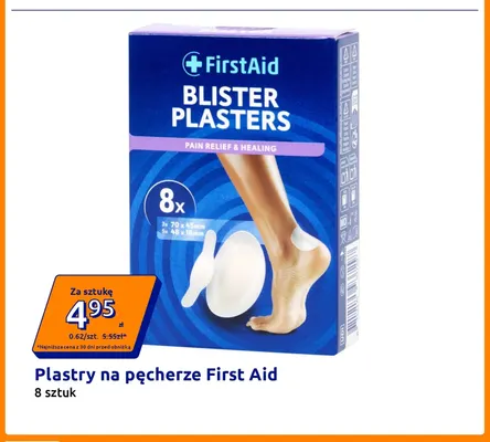 Plastry na pęcherze First Aid promocja w Action