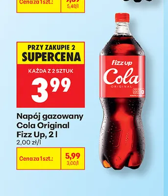 Napój gazowany Cola Original Fizz Up promocja w Biedronka