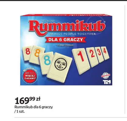 Gra planszowa Rummikub dla 6 graczy promocja w Empik
