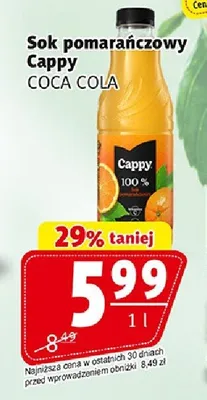 Sok pomarańczowy Cappy promocja w Prim Market
