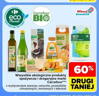 Ekologiczne produkty spożywcze i drogeryjne marki Carrefour promocja w Carrefour