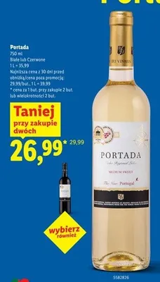Wino czerwone Portada promocja w Lidl