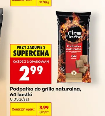 Podpałka do grilla naturalna Fire Flame promocja w Biedronka