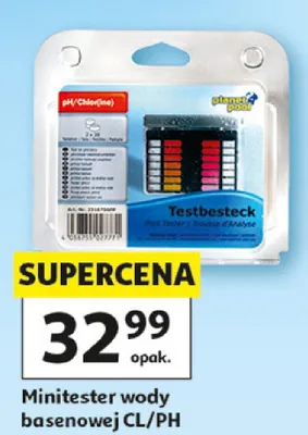Minitester wody basenowej CL/PH Planet Pool promocja w Auchan