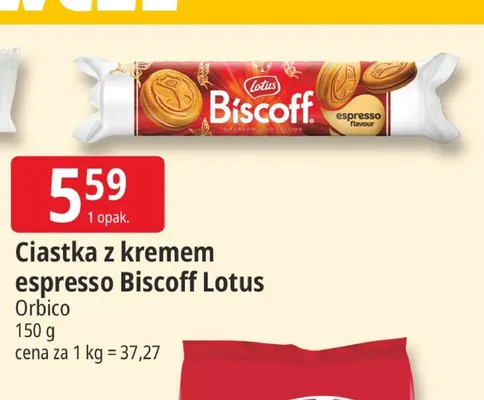 Ciastka z kremem espresso Biscoff Lotus promocja w Leclerc