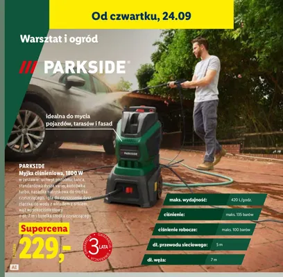 Myjka ciśnieniowa Parkside promocja w Lidl