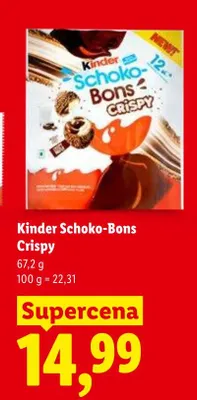 Czekolada Kinder Schoko-Bons Crispy promocja w Lidl