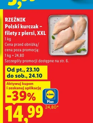 Polski kurczak filety z piersi XXL Rzeźnik promocja w Lidl