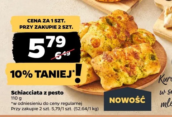 Schiacciata z pesto promocja w Netto