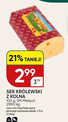 Ser Królewski z Kolna SM Mlekpol promocja w Chata Polska