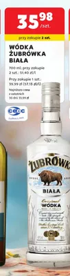 Wódka Żubrówka Biała promocja w Stokrotka