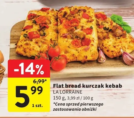 Flat bread kurczak kebab La Lorraine promocja w Intermarche