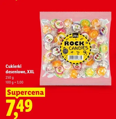 Cukierki deseniowe XXL Rock Candies promocja w Lidl