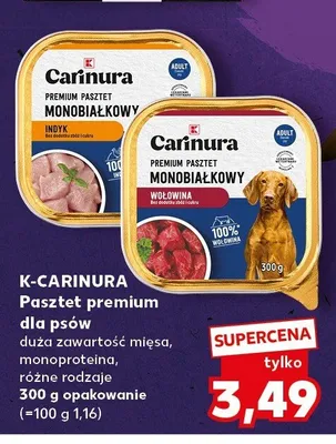 Pasztet premium dla psów K-Carinura Monobiałkowy Indyk promocja w Kaufland