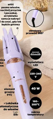 Lokówka automatyczna do włosów promocja w Netto