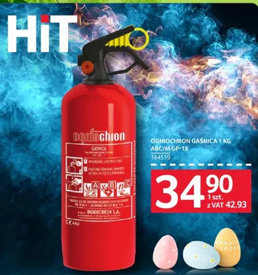 Gaśnica Ogniochron 1 kg ABC/M GP-1X promocja w Selgros