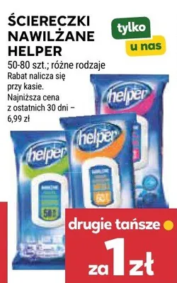 Ściereczki nawilżane Helper promocja w Stokrotka