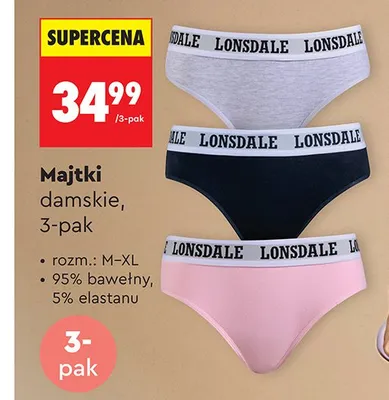 Majtki damskie, 3-pak promocja w Biedronka