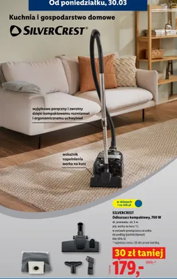 Odkurzacz kompaktowy 700 W promocja w Lidl