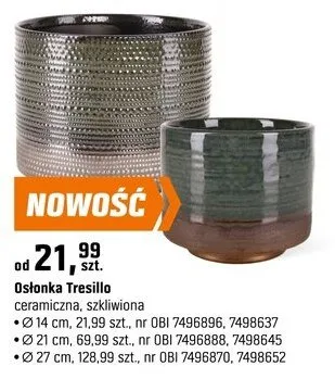 Osłonka Tresillo ceramiczna, szkliwiona promocja w OBI