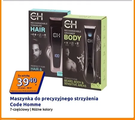 Maszynka do precyzyjnego strzyżenia Code Homme Body promocja w Action
