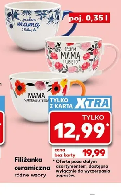 Filiżanka ceramiczna 0,35l promocja w Kaufland