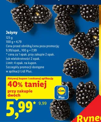 Jeżyny promocja w Lidl