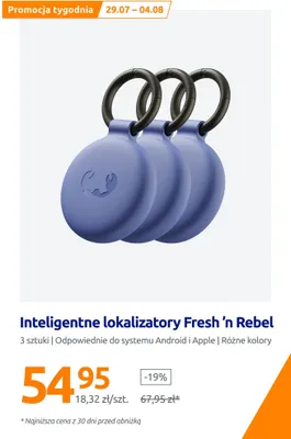 Inteligentne lokalizatory Fresh 'n Rebel 3-pak promocja w Action