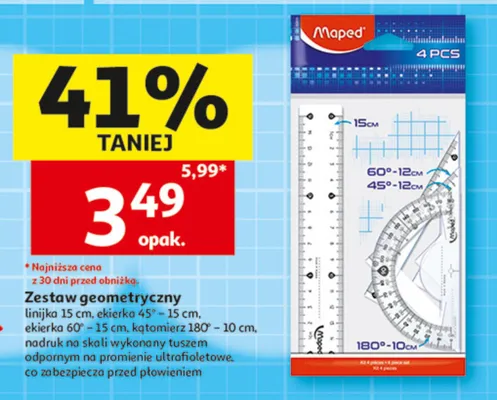 Zestaw geometryczny Maped promocja w Auchan