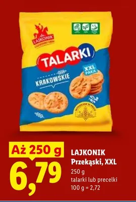 Przekąski Lajkonik XXL talarki promocja w Lidl