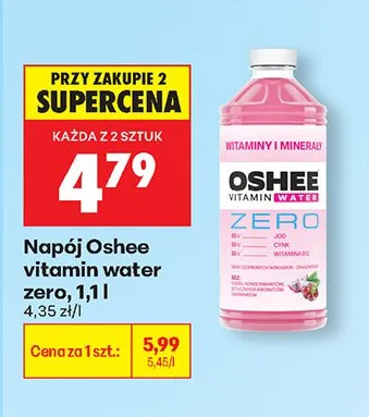 Napój vitamin water zero promocja w Biedronka