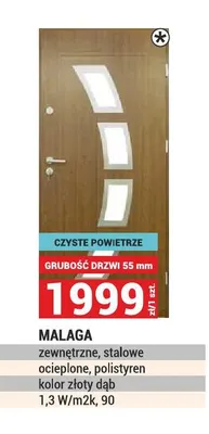 Drzwi zewnętrzne stalowe Malaga promocja w Merkury Market