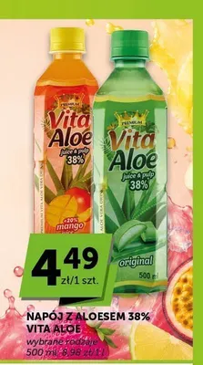 Napój z aloesem 38% Vita Aloe mango promocja w Groszek